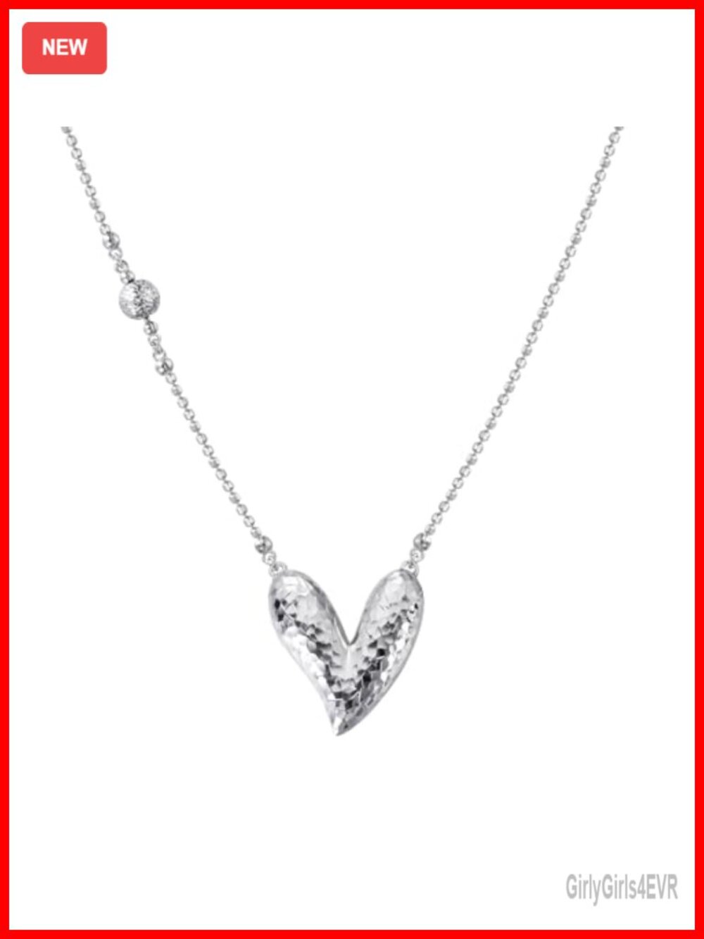 925 Sterling Silver Heart Pendant Necklace Adjustable Chain Women Jewelry